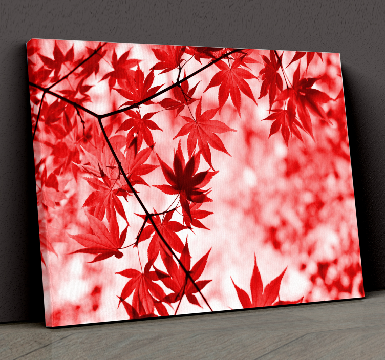 Red Leaf Tree wall art canvas - TenStickers