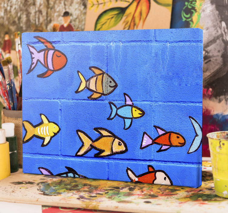 Brick Wall Ocean canvas print - TenStickers