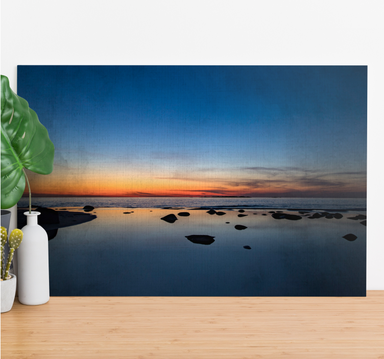 Calm Sea At Sunset landscape canvas - TenStickers