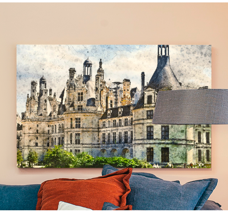Cityscape wall art château architecture view - TenStickers