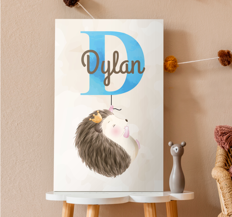 Cocktail canvas cute hedgehog design - TenStickers