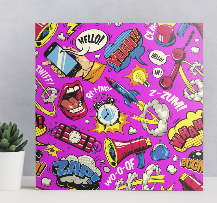 Comic Explosions canvas print - TenStickers