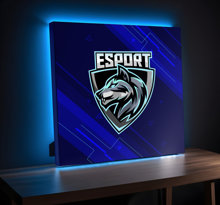 Customisable e-sport logo framed gaming wall art - TenStickers