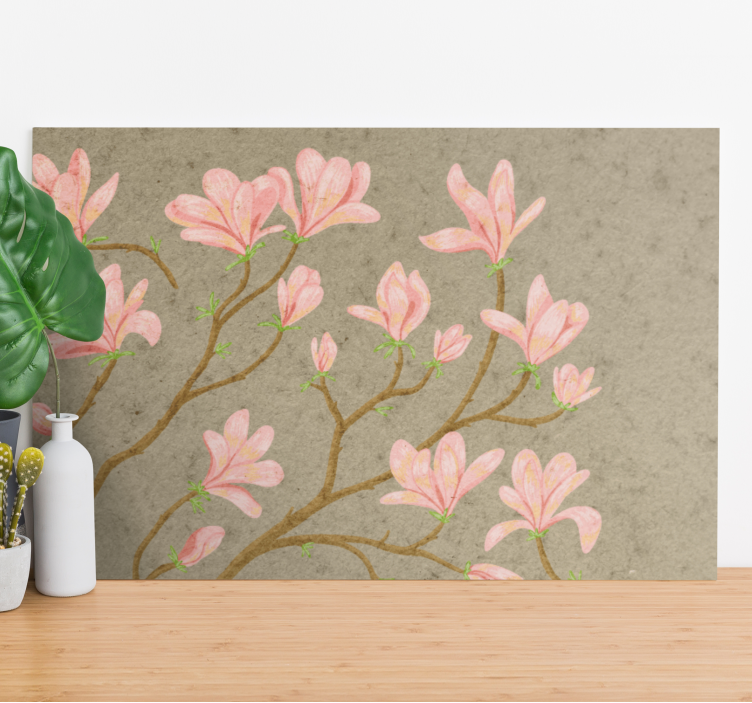 Delicate Pink Blooms Flowers  canvas - TenStickers