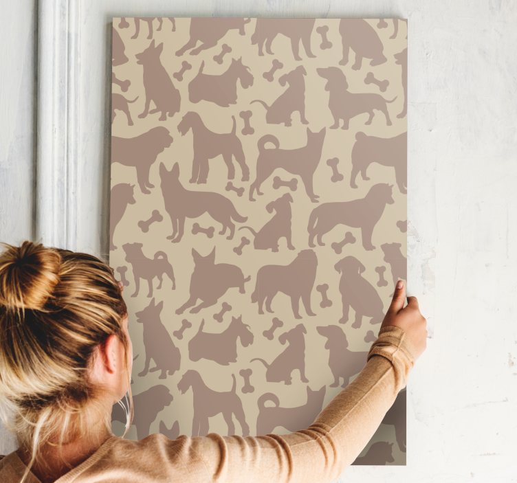 Dog wall art playful dog patterns - TenStickers