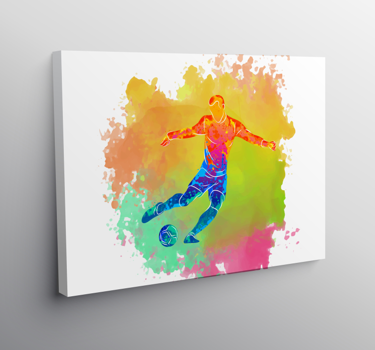 Dynamic Soccer Action sports canvas art - TenStickers