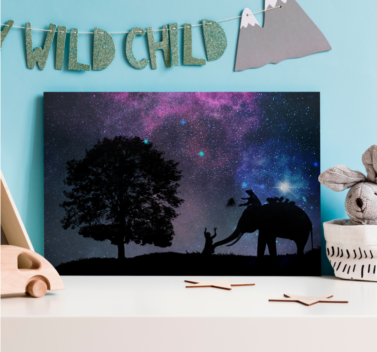 Elephant wallart child elephant engagement - TenStickers