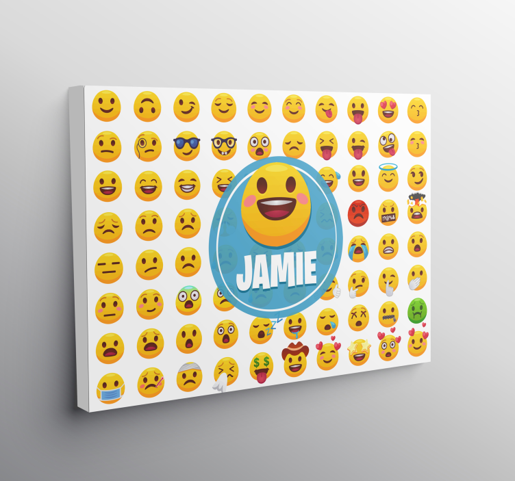 Emoji Expressions Collection abc canvas wall art - TenStickers