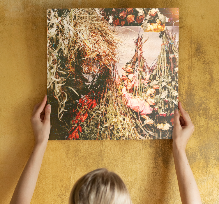 Flowers canvas dried floral designs - TenStickers