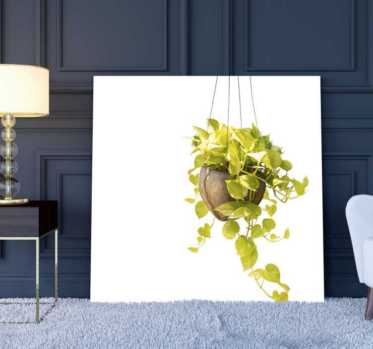 Flowers canvas hanging greenery display - TenStickers