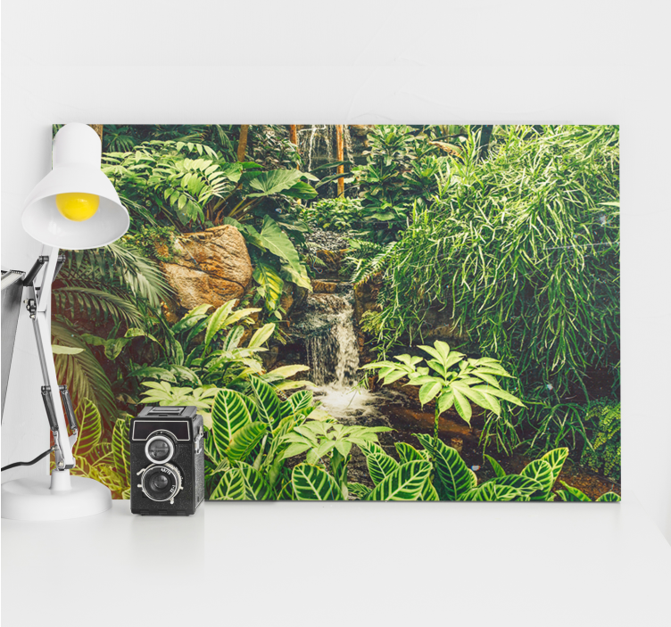 Flowers canvas lush tropical paradise - TenStickers