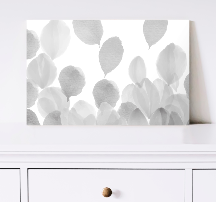 Flowers canvas soft floral shadows - TenStickers