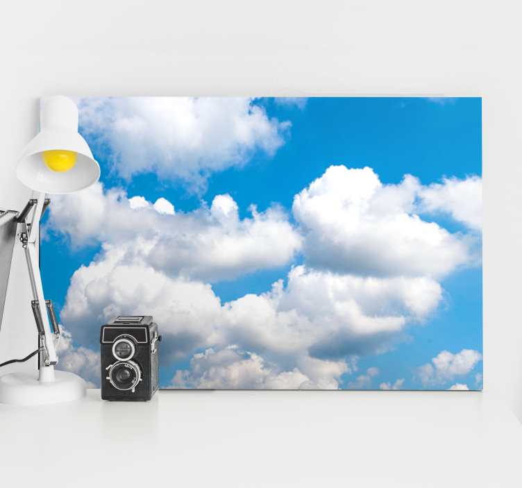 Fluffy White Clouds landscape canvas - TenStickers