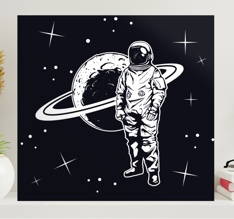 Framed gaming wall art cosmonaut in orbit - TenStickers