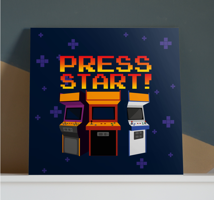 Framed gaming wall art retro arcade machines - TenStickers
