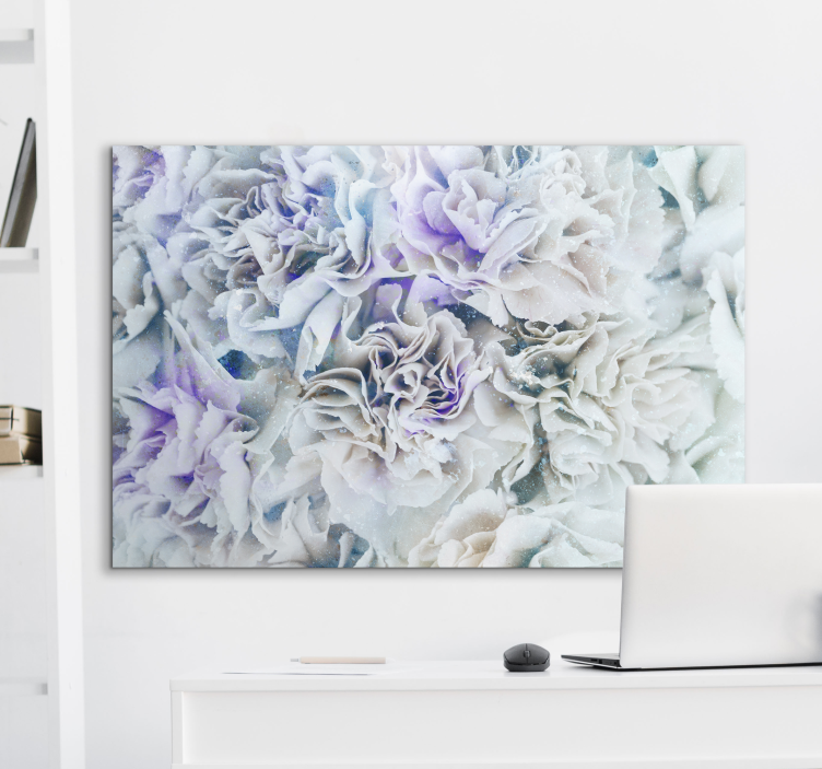 Frosted Blooms Flowers  canvas - TenStickers