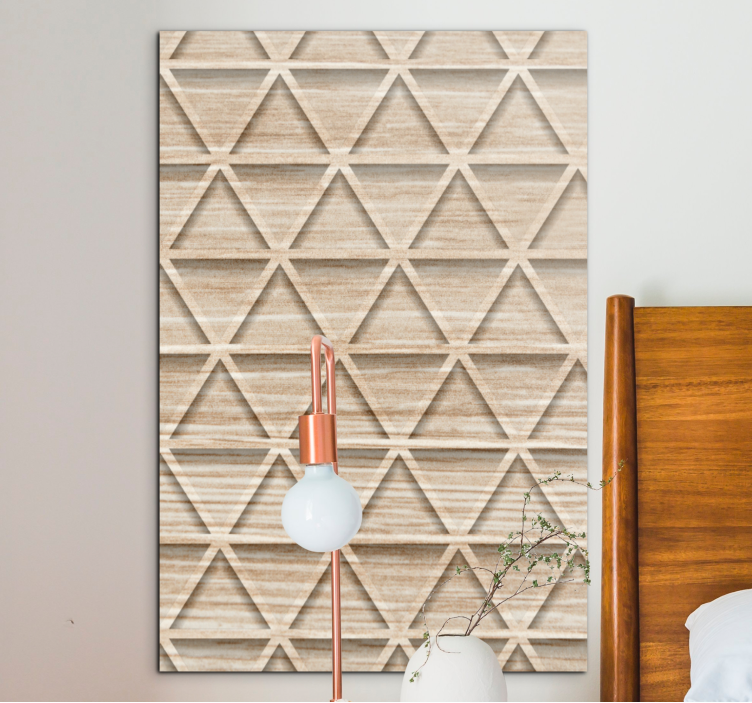 Geometric canvas elevated triangle designs - TenStickers