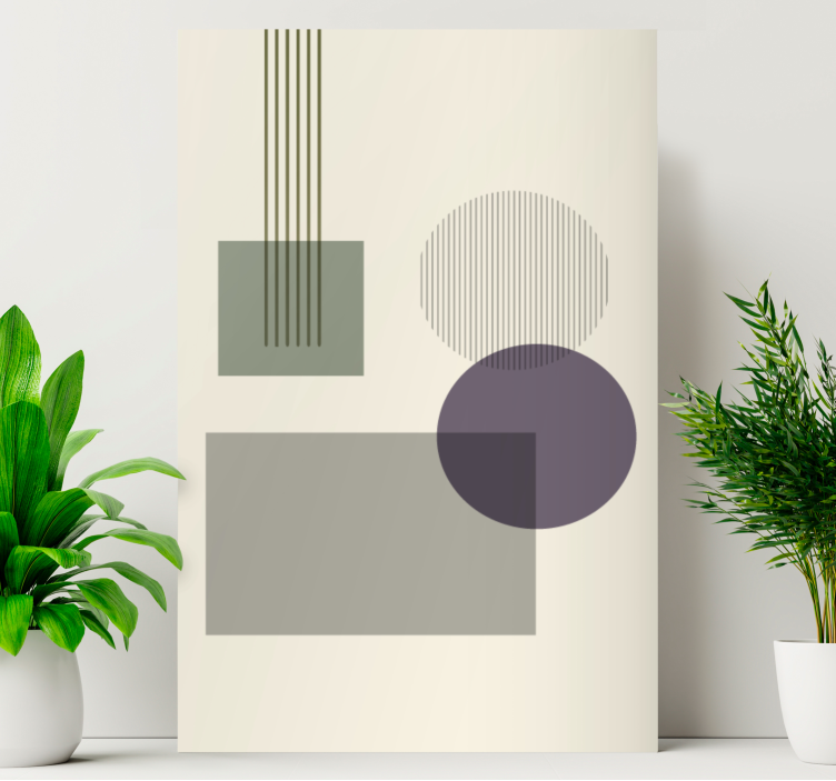 Geometric canvas of geometric shapes arrangement - TenStickers