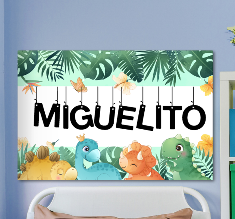 Horse wall art cute dinosaur scene - TenStickers