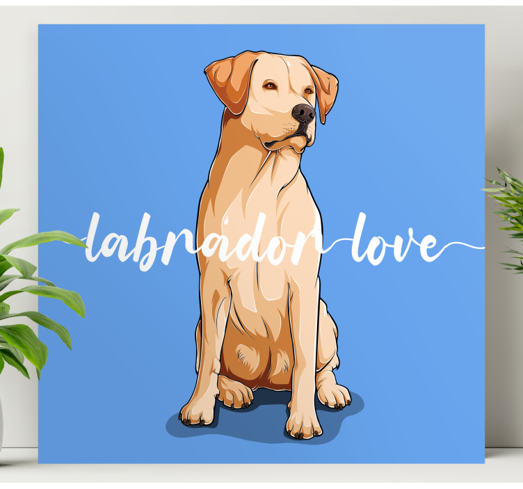 Labrador love quote canvas wall art - TenStickers