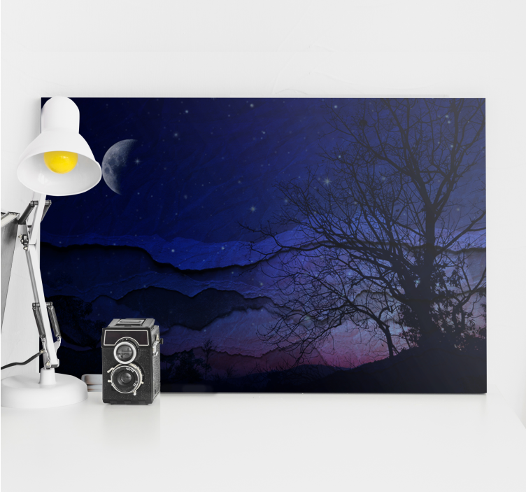 Landscape canvas night sky calm - TenStickers