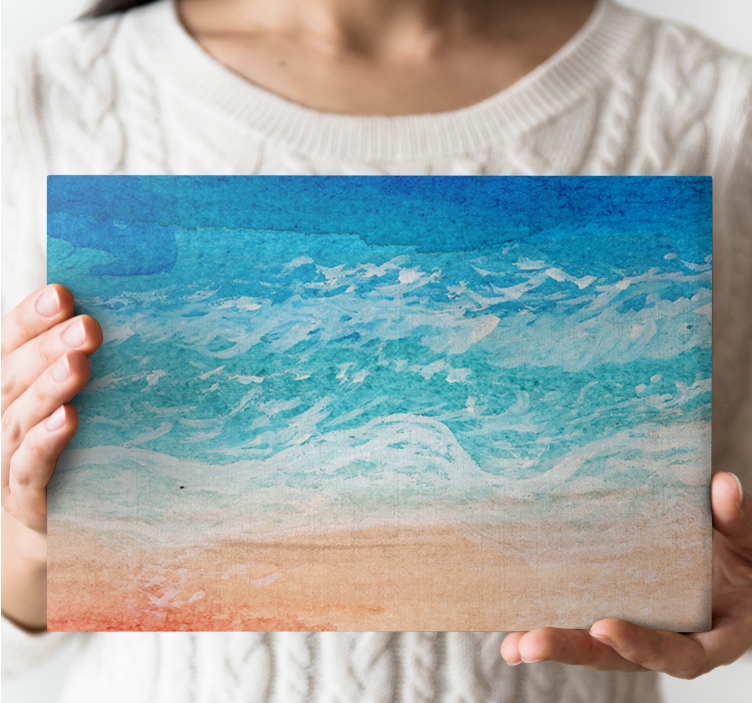 Landscape canvas ocean wave serenity - TenStickers