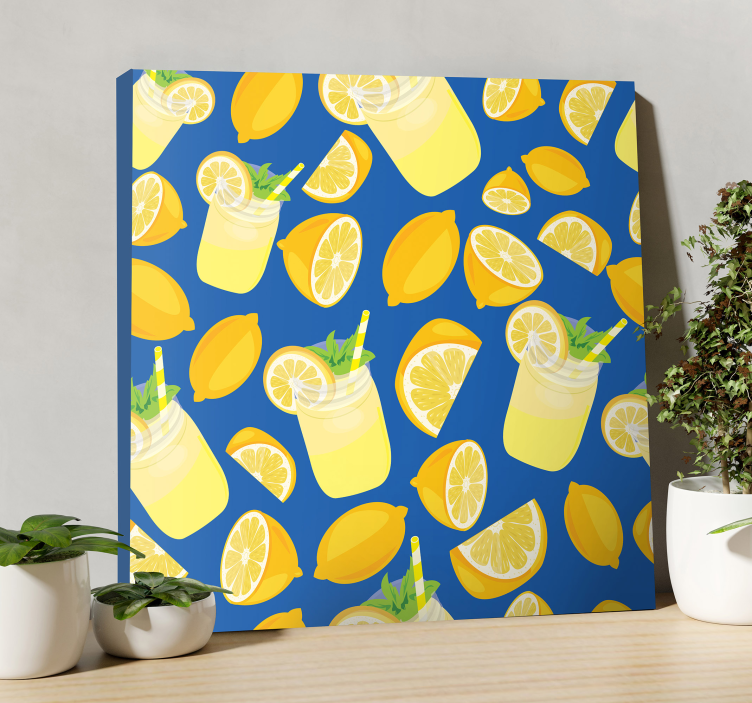 Lemonade and Citrus fruit canvas wall art - TenStickers