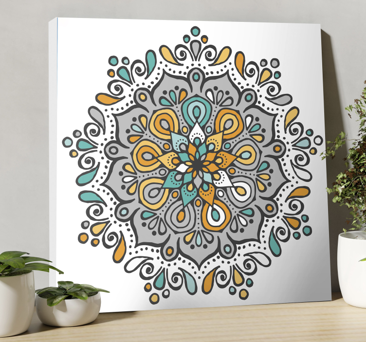 Mandala canvas intricate mandala design - TenStickers