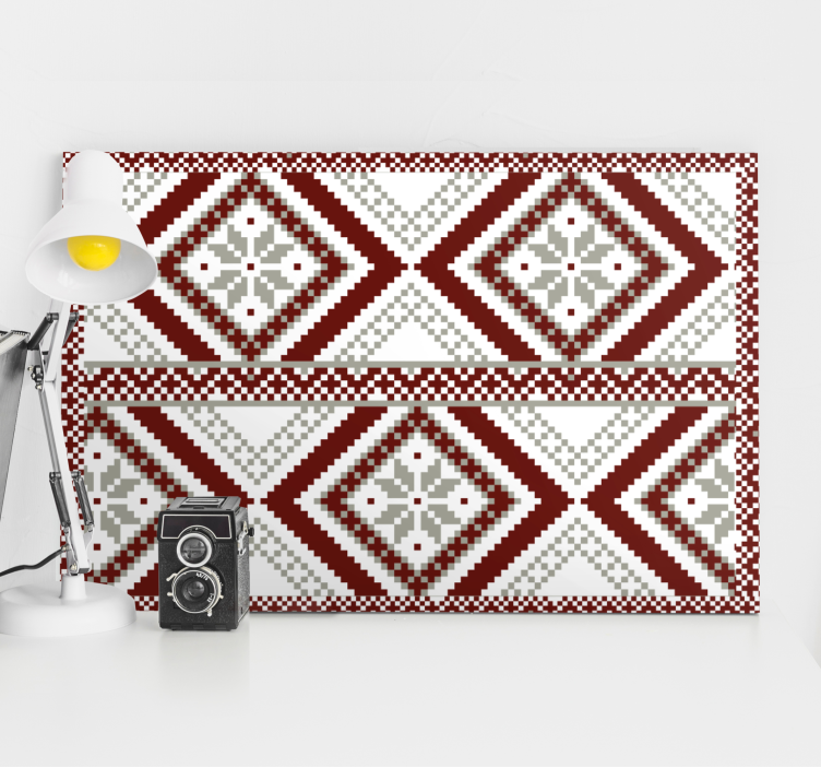 Modern canvas art geometric diamond design - TenStickers