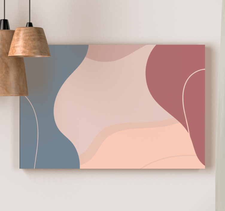 Modern canvas art inspired by organic shapes harmony - TenStickers