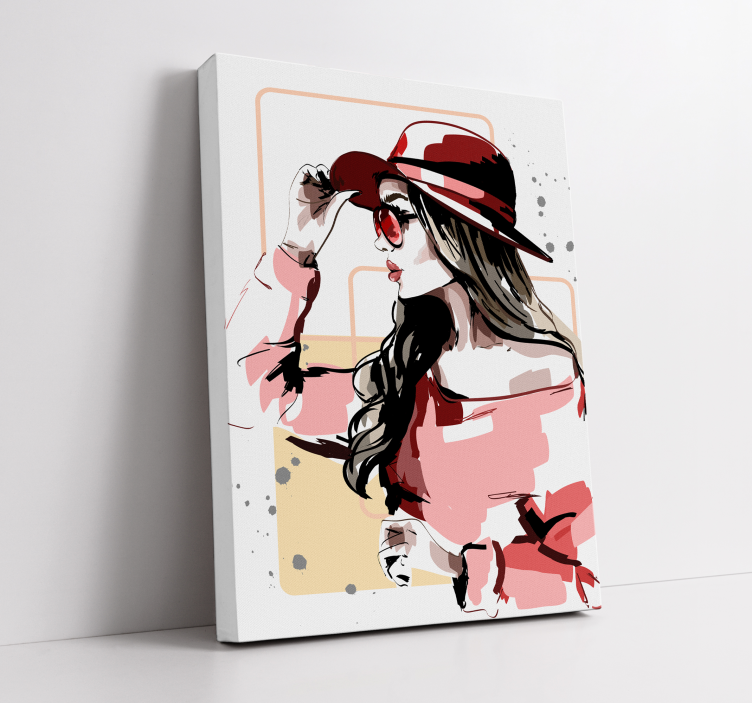 Modern woman model canvas art - TenStickers