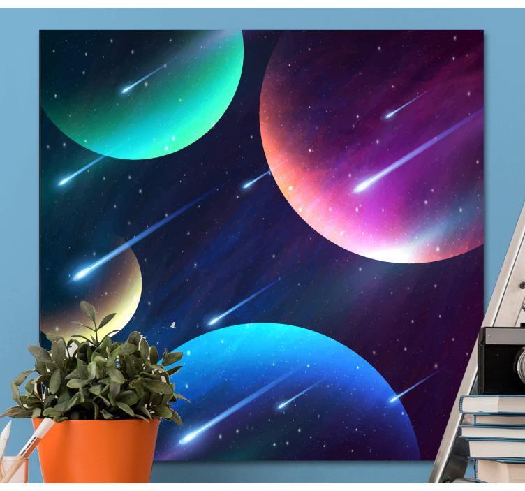 Music canvas art cosmic celestial dance - TenStickers