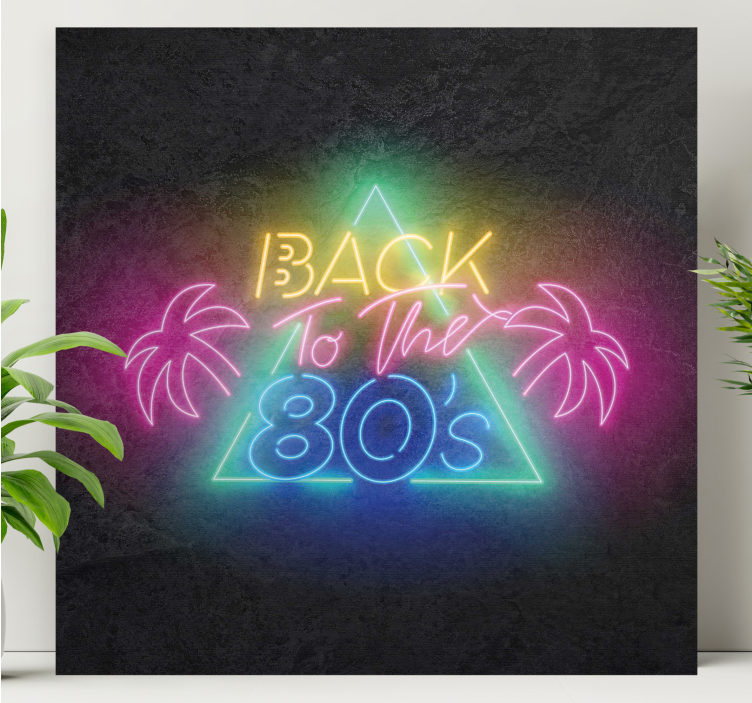 Neon Retro Phrase quote canvas - TenStickers