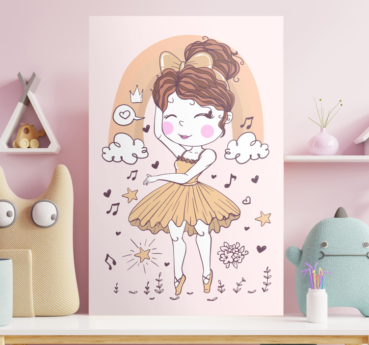 Nursery canvas ballet dancer happiness - TenStickers