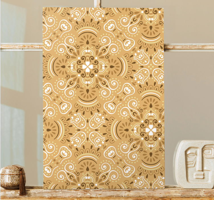 Ornamental canvas print intricate nature design - TenStickers