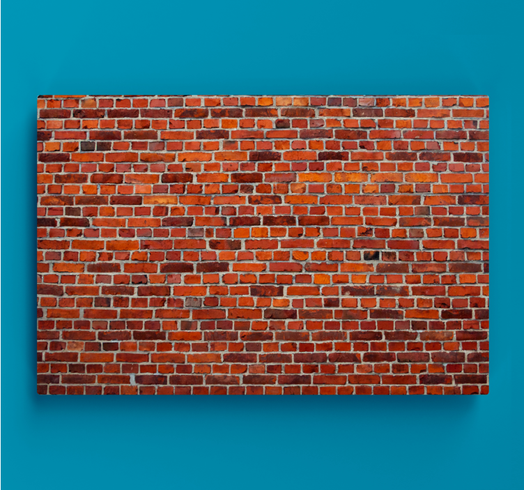 Ornamental canvas print textured brick design - TenStickers