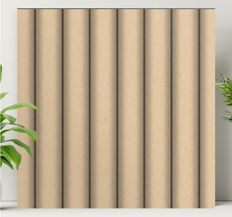 Ornamental canvas print with textured vertical lines - TenStickers