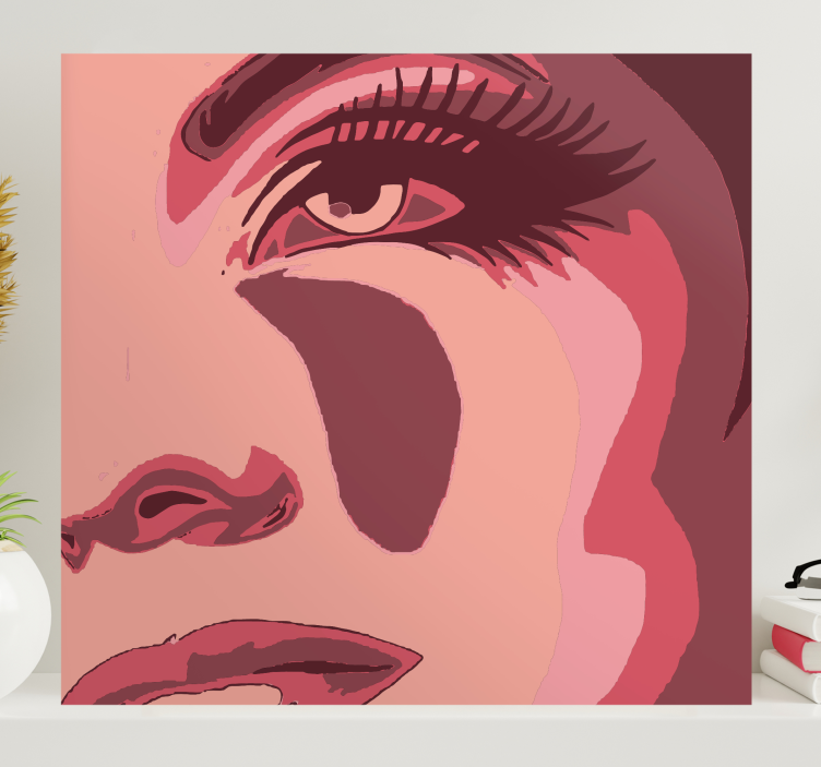 People canvas striking face portrait - TenStickers