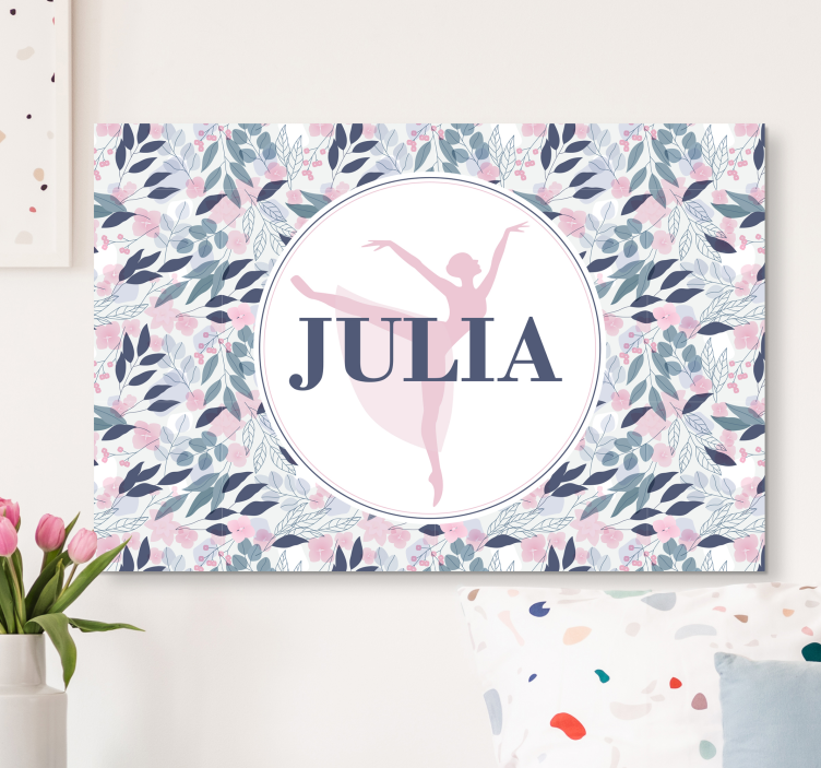 Personalized Ballerina Art people canvas - TenStickers