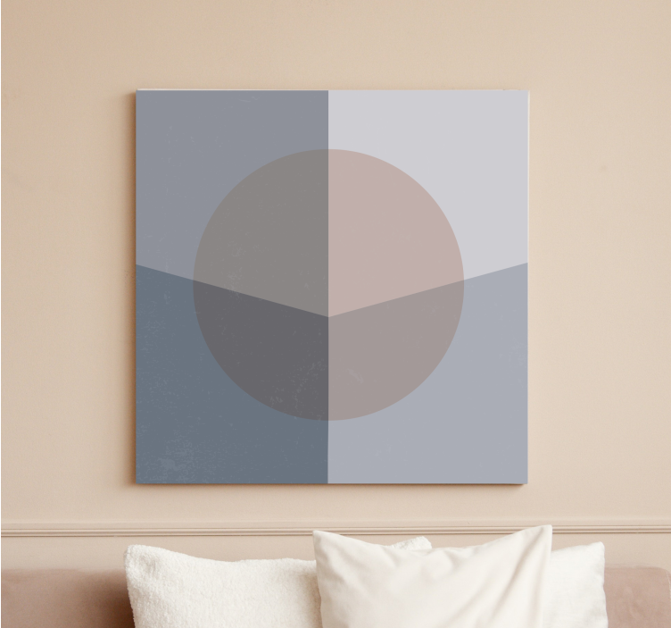 Pink and gray geometric art geometric canvas - TenStickers