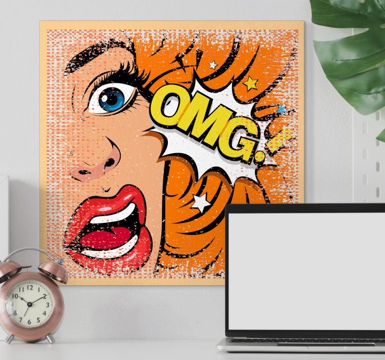 Pop art face canvas art prints - TenStickers