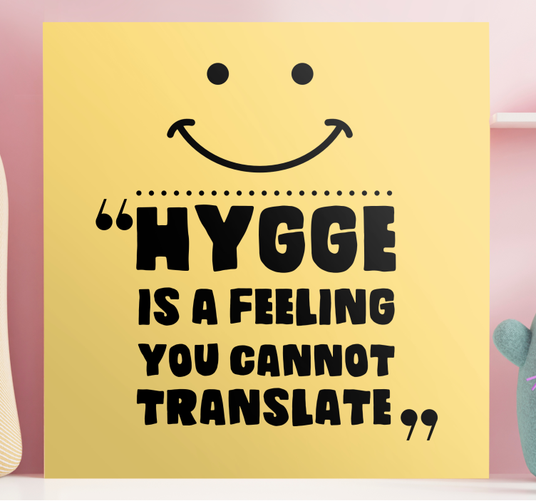 Quote canvas hygge is a feeling - TenStickers