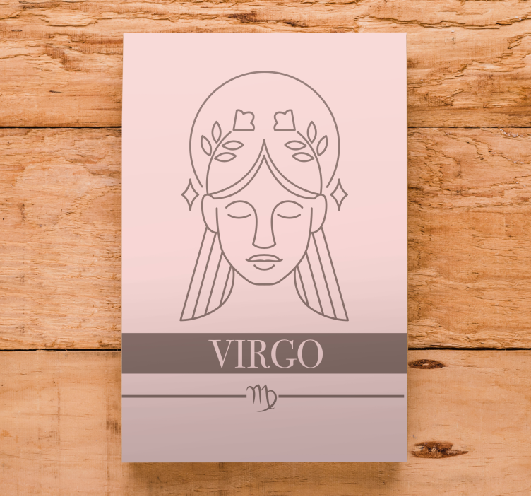 Quote canvas virgo zodiac symbol - TenStickers