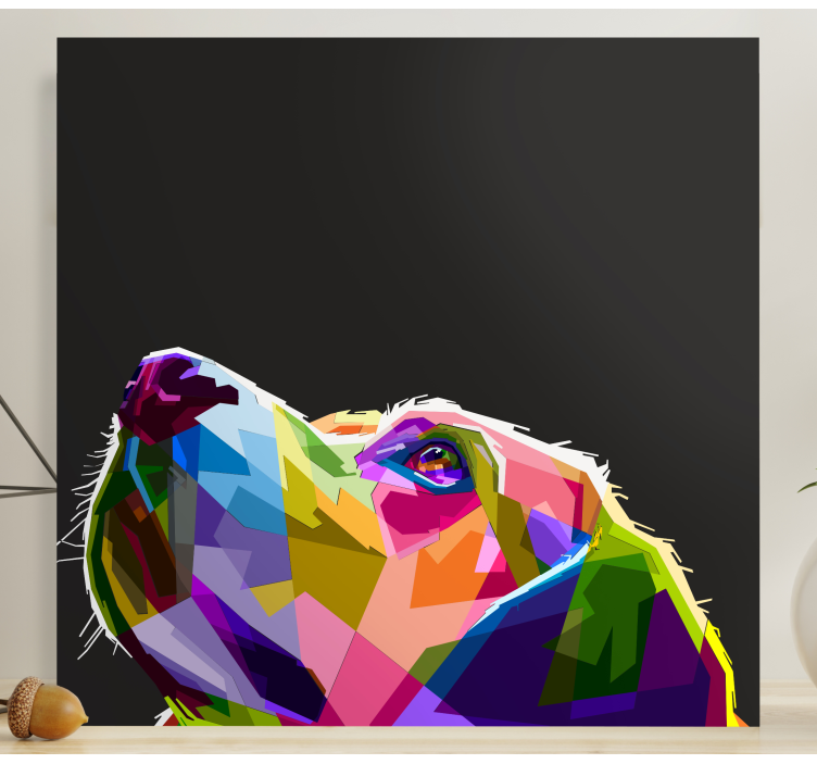 Rainbow dog canvas prints - TenStickers