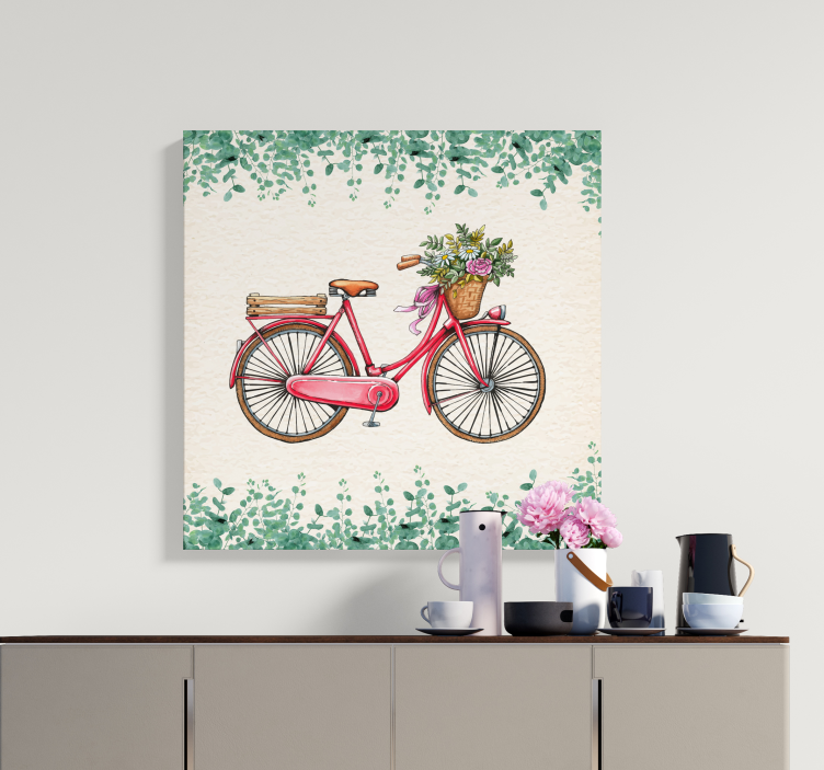 Rustic vintage bicycle rustic canvas art - TenStickers