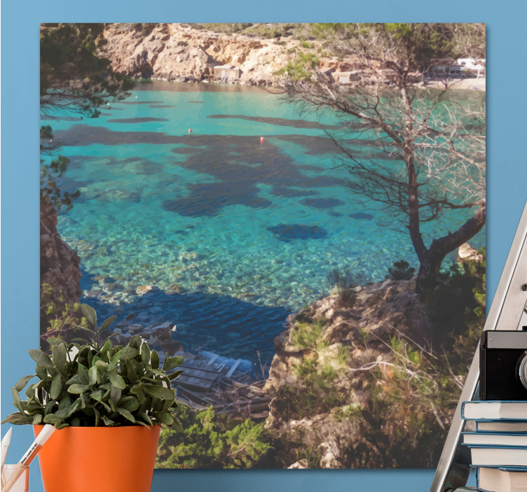 Serene oceanic landscape landscape canvas - TenStickers