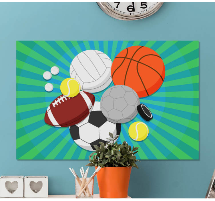 Sport's balls home canvas prints - TenStickers