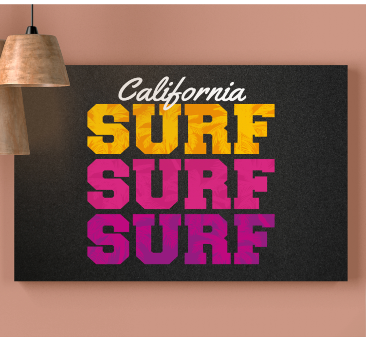 Sports canvas art california surf aesthetic - TenStickers