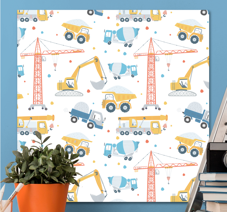Sports canvas art construction vehicles fun - TenStickers