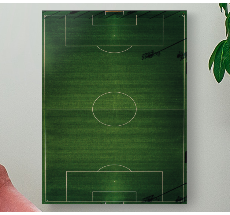 Sports canvas art soccer field aerial view - TenStickers